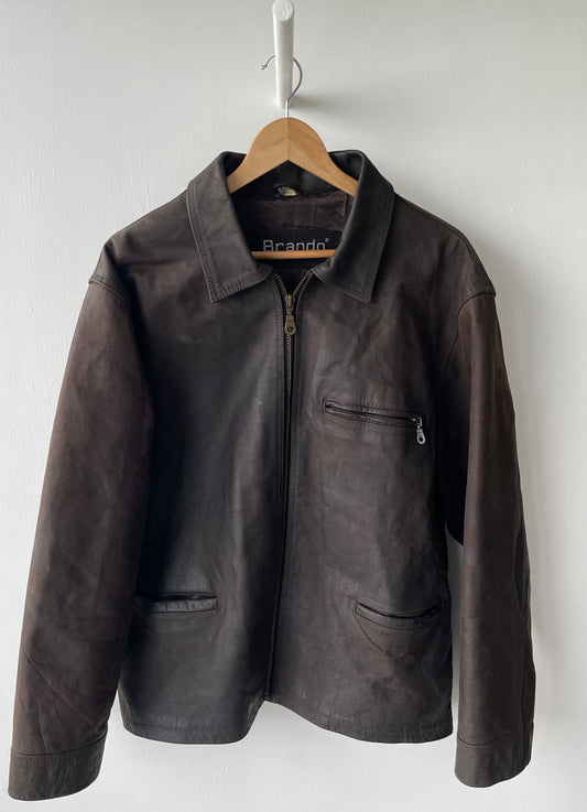 L - VINTAGE LEATHER JACKET