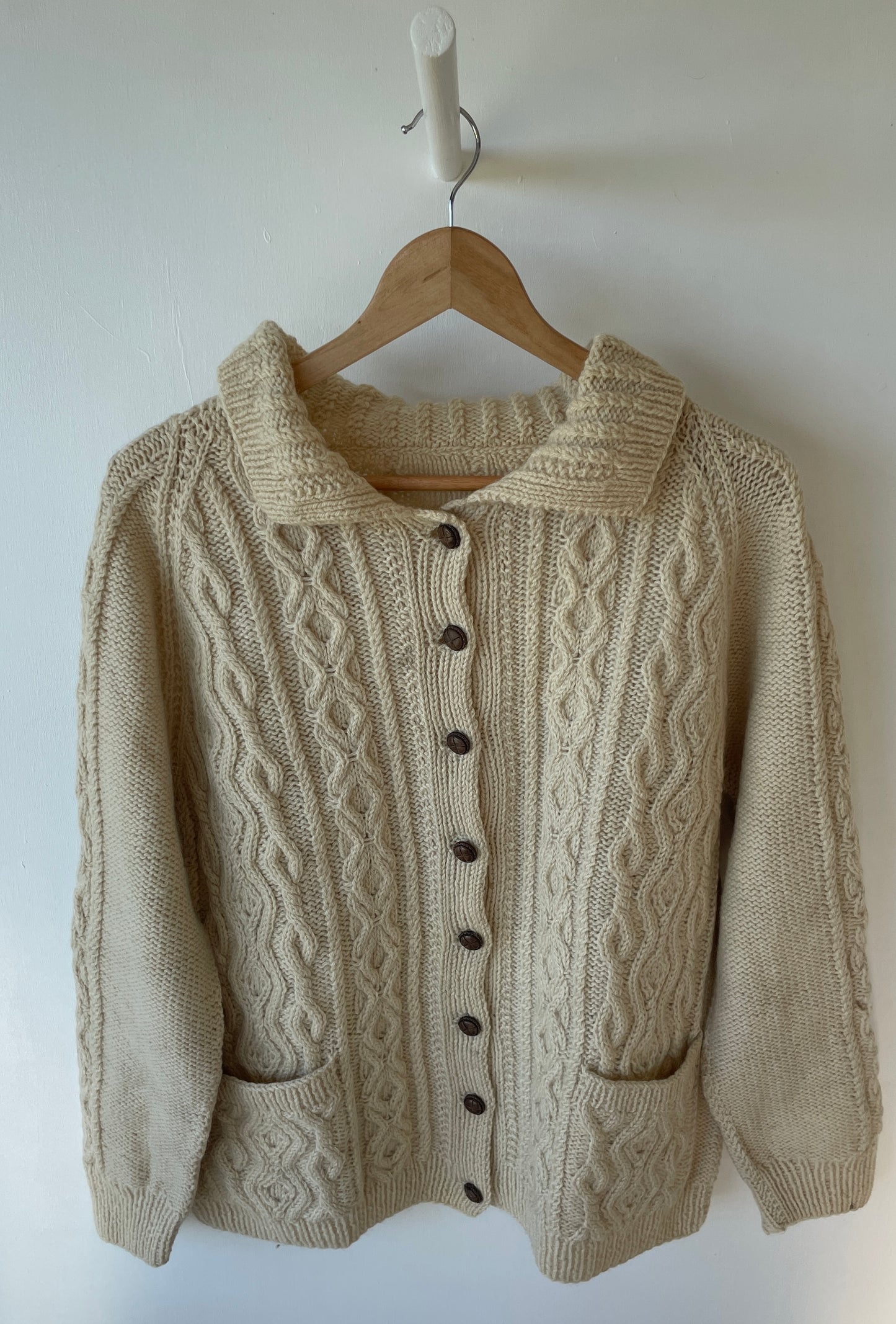 M - VINTAGE ARAN CARDIGAN