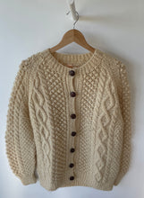 Load image into Gallery viewer, S - VINTAGE ARAN CARDIGAN
