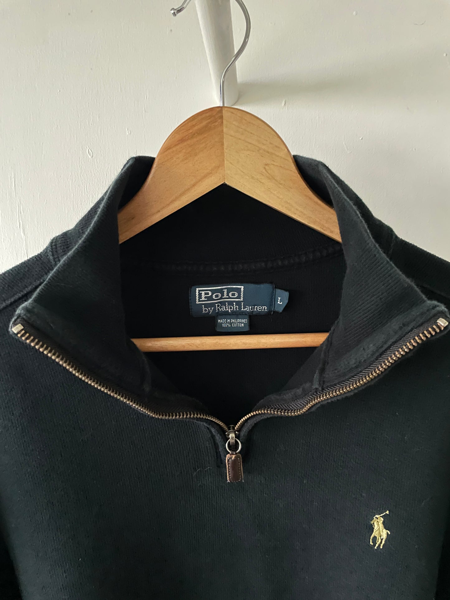 L - VINTAGE RALPH LAUREN QUARTER ZIP SWEATSHIRT