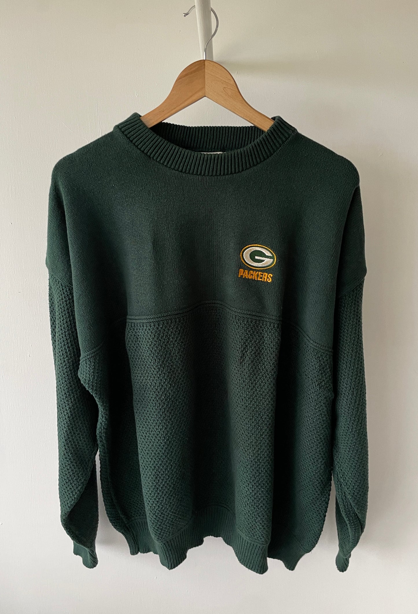 L - VINTAGE PACKERS KNITTED SWEATSHIRT