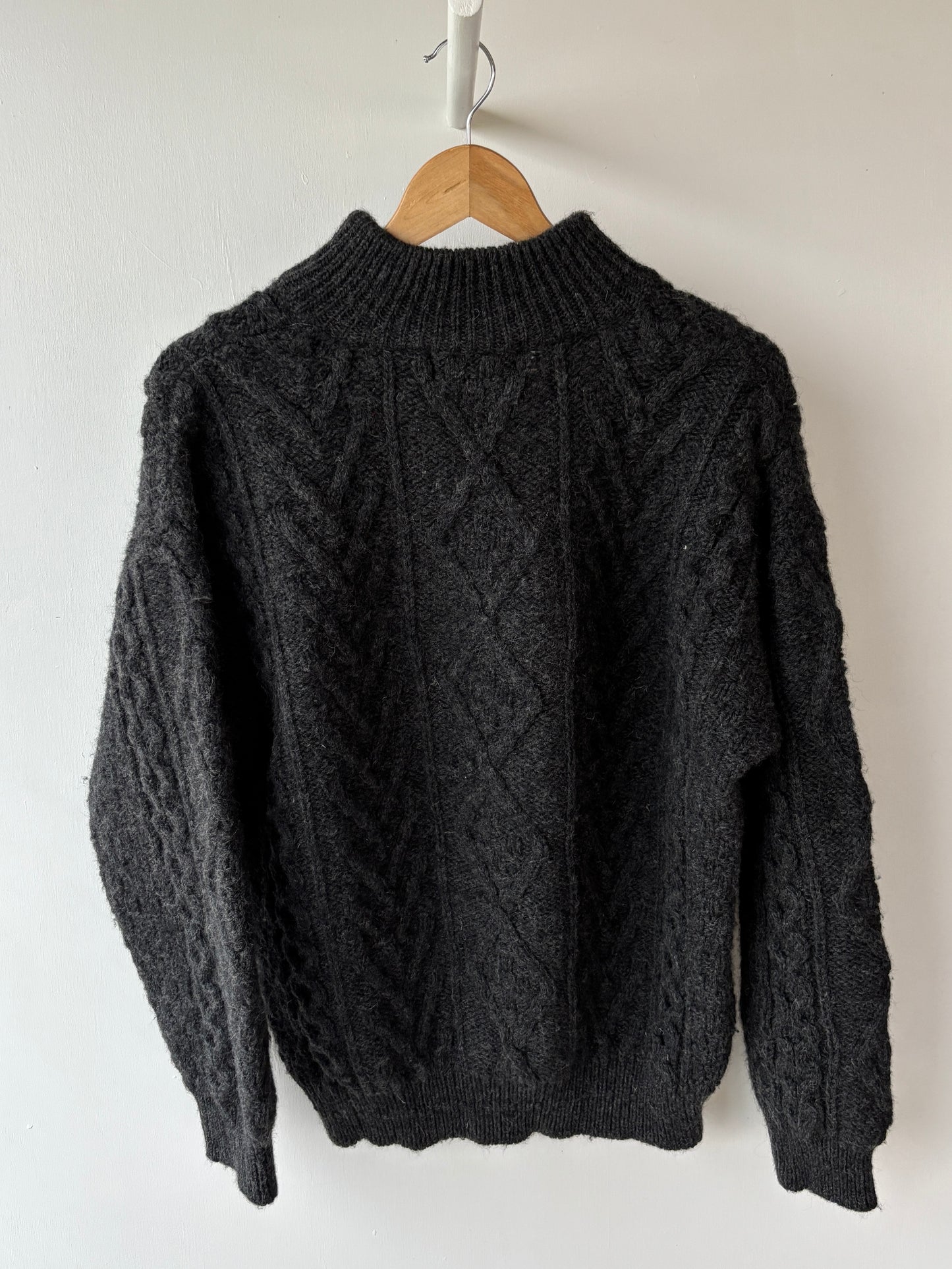 M - VINTAGE ARAN QUARTER ZIP SWEATSHIRT