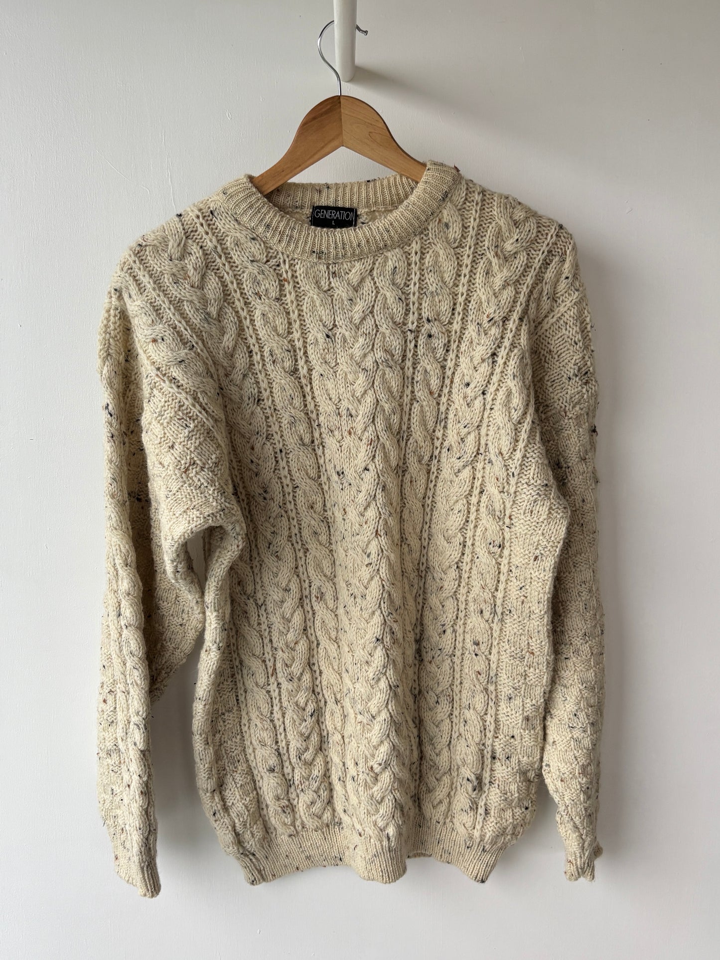 L - VINTAGE ARAN SWEATSHIRT