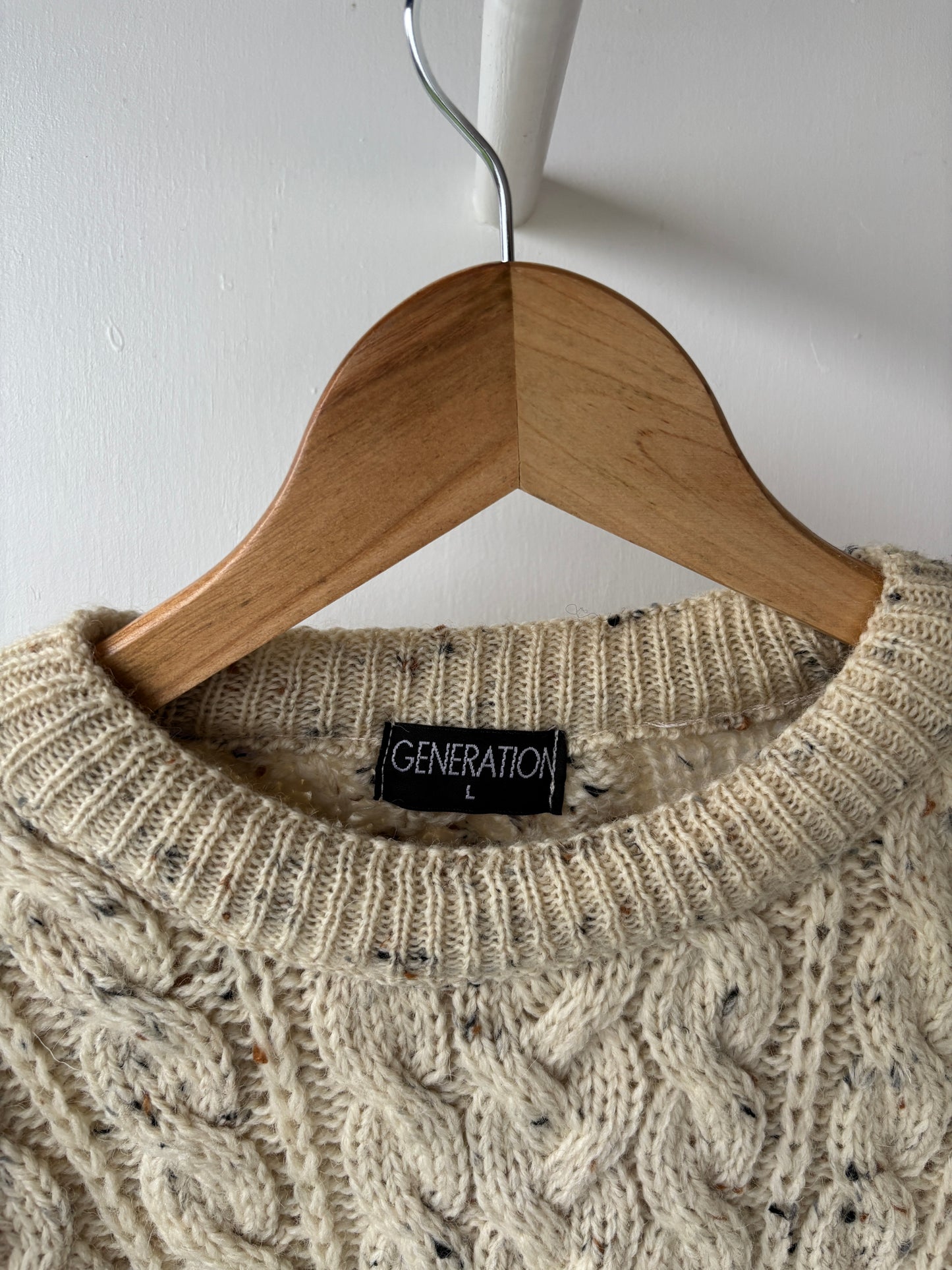 L - VINTAGE ARAN SWEATSHIRT