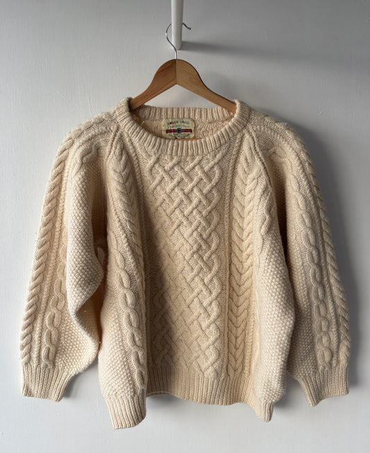 S - VINTAGE ARAN SWEATSHIRT