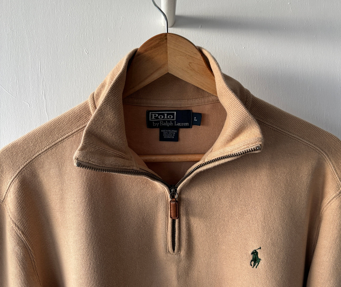 L - VINTAGE RALPH LAUREN QUARTER ZIP SWEATSHIRT