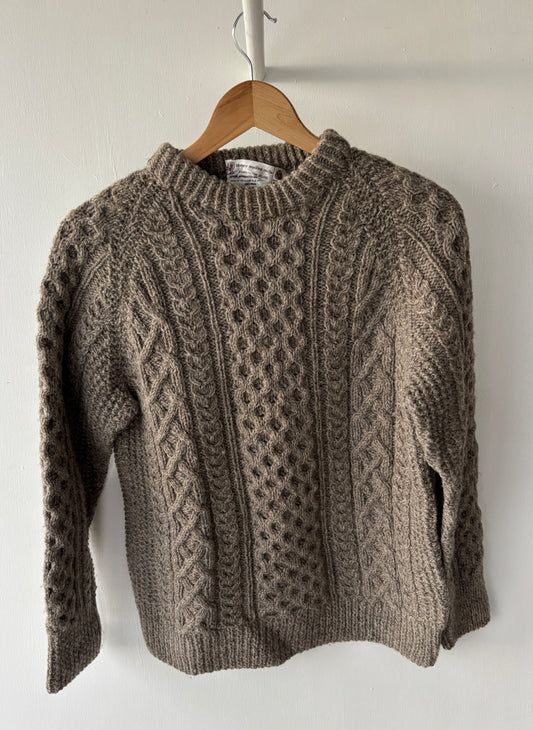 S - VINTAGE ARAN SWEATSHIRT