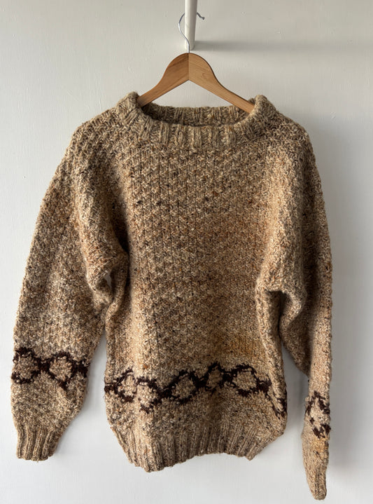 L - VINTAGE ARAN SWEATSHIRT