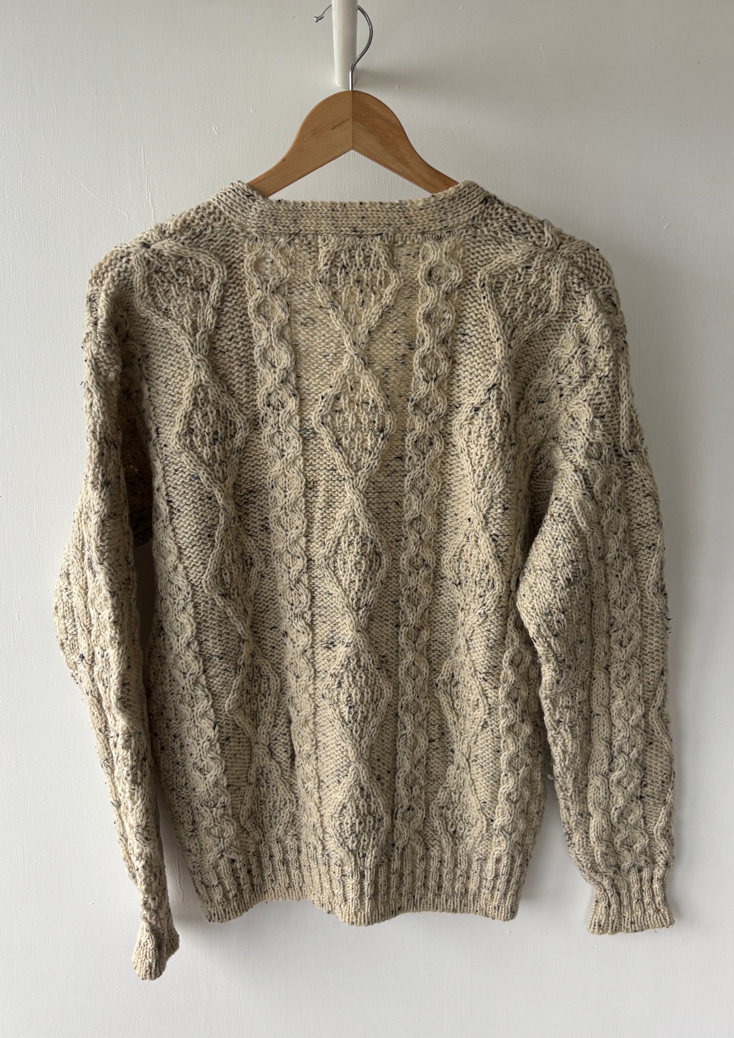 S - VINTAGE ARAN CARDIGAN