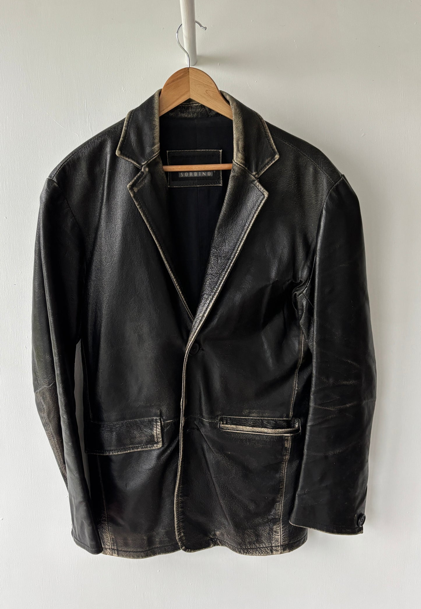 M - VINTAGE LEATHER BLAZER