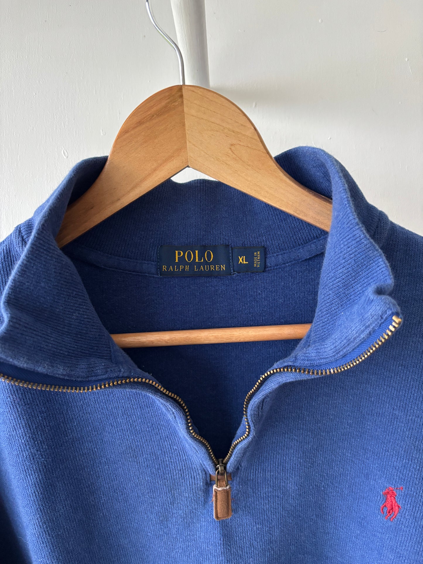 L - VINTAGE RALPH LAUREN QUARTER ZIP SWEATSHIRT