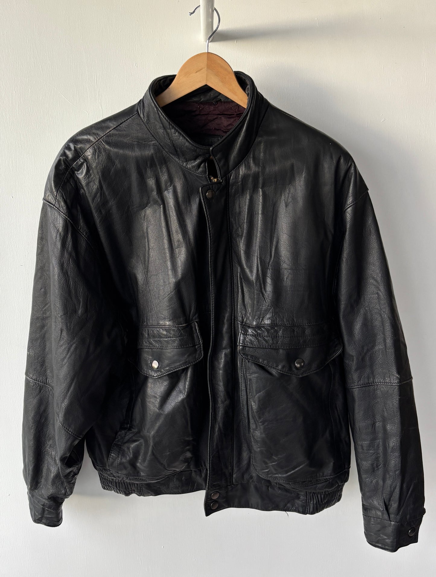 L - VINTAGE LEATHER JACKET