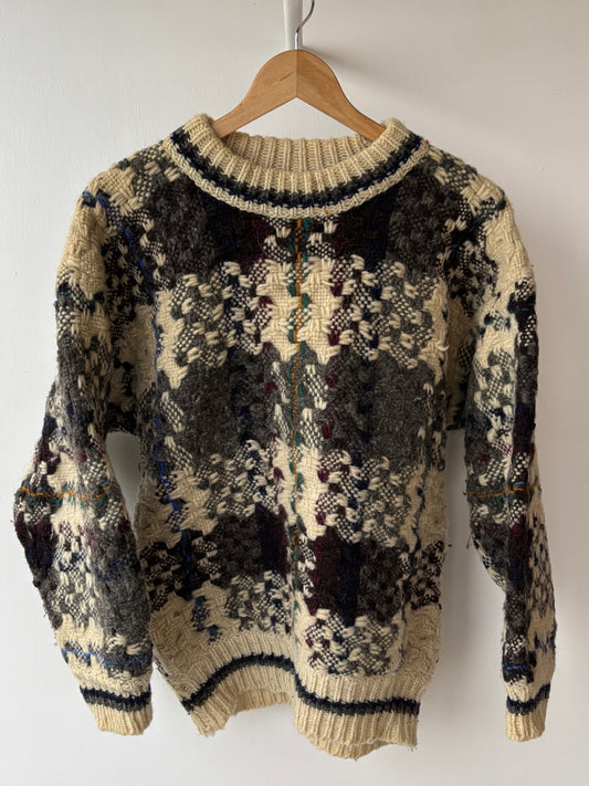 S - VINTAGE ARAN SWEATSHIRT