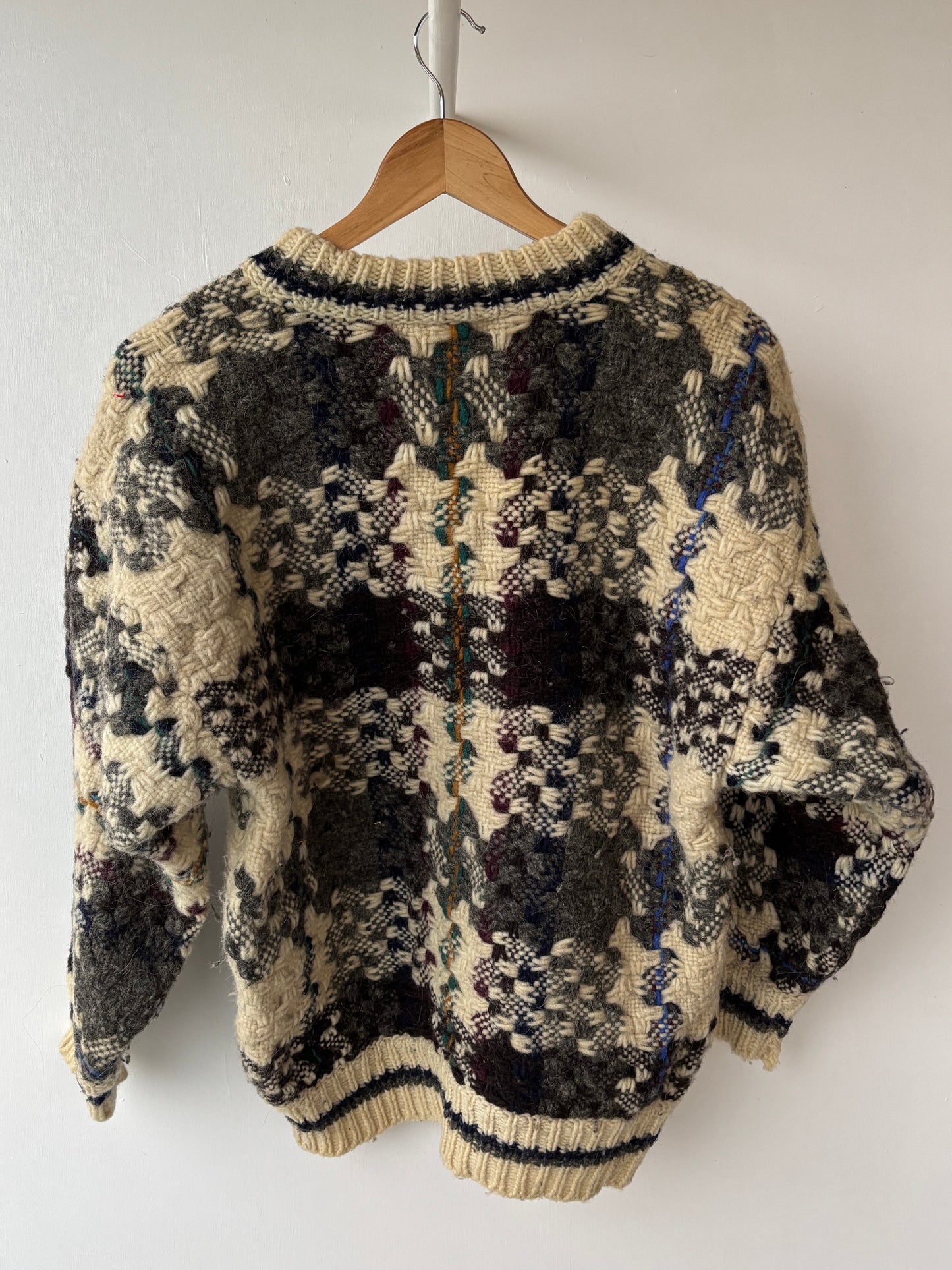 S - VINTAGE ARAN SWEATSHIRT