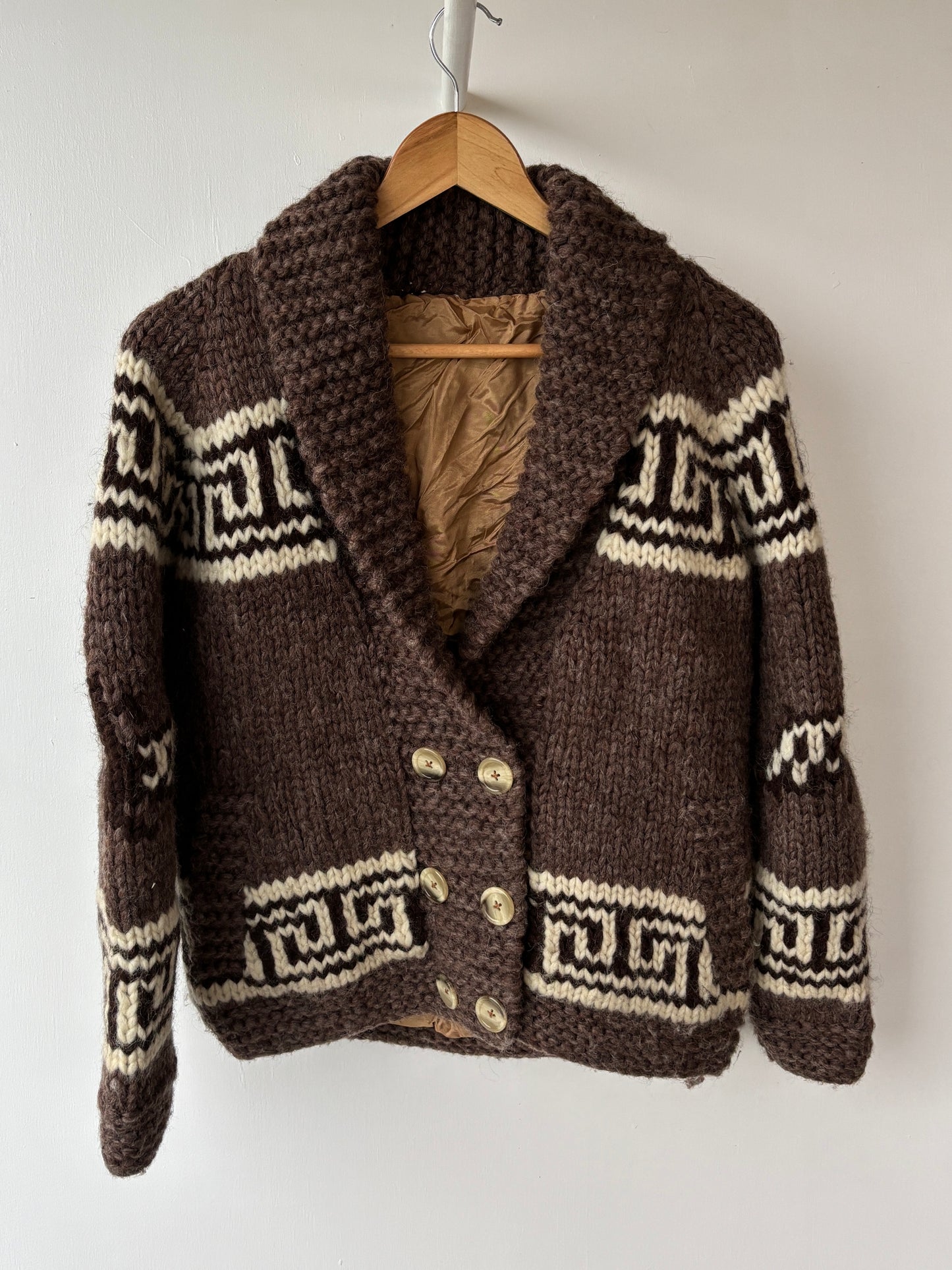 XS - VINTAGE ARAN CARDIGAN