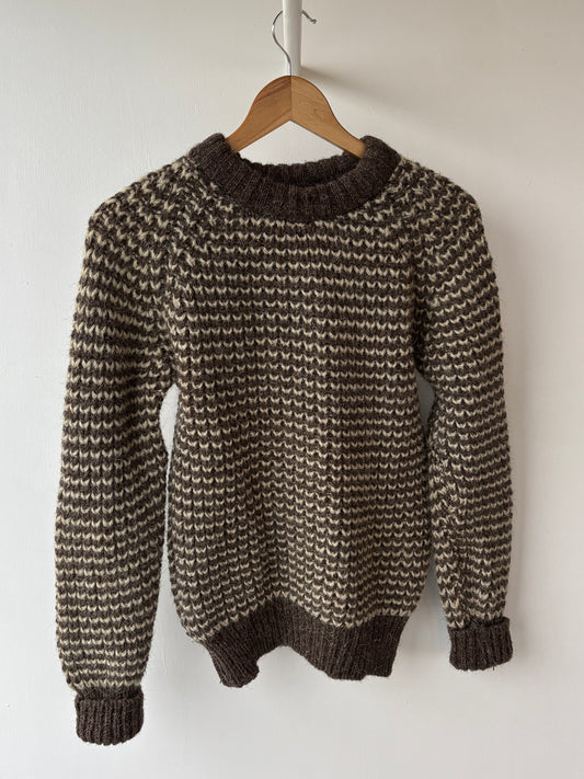 S - VINTAGE ARAN SWEATSHIRT