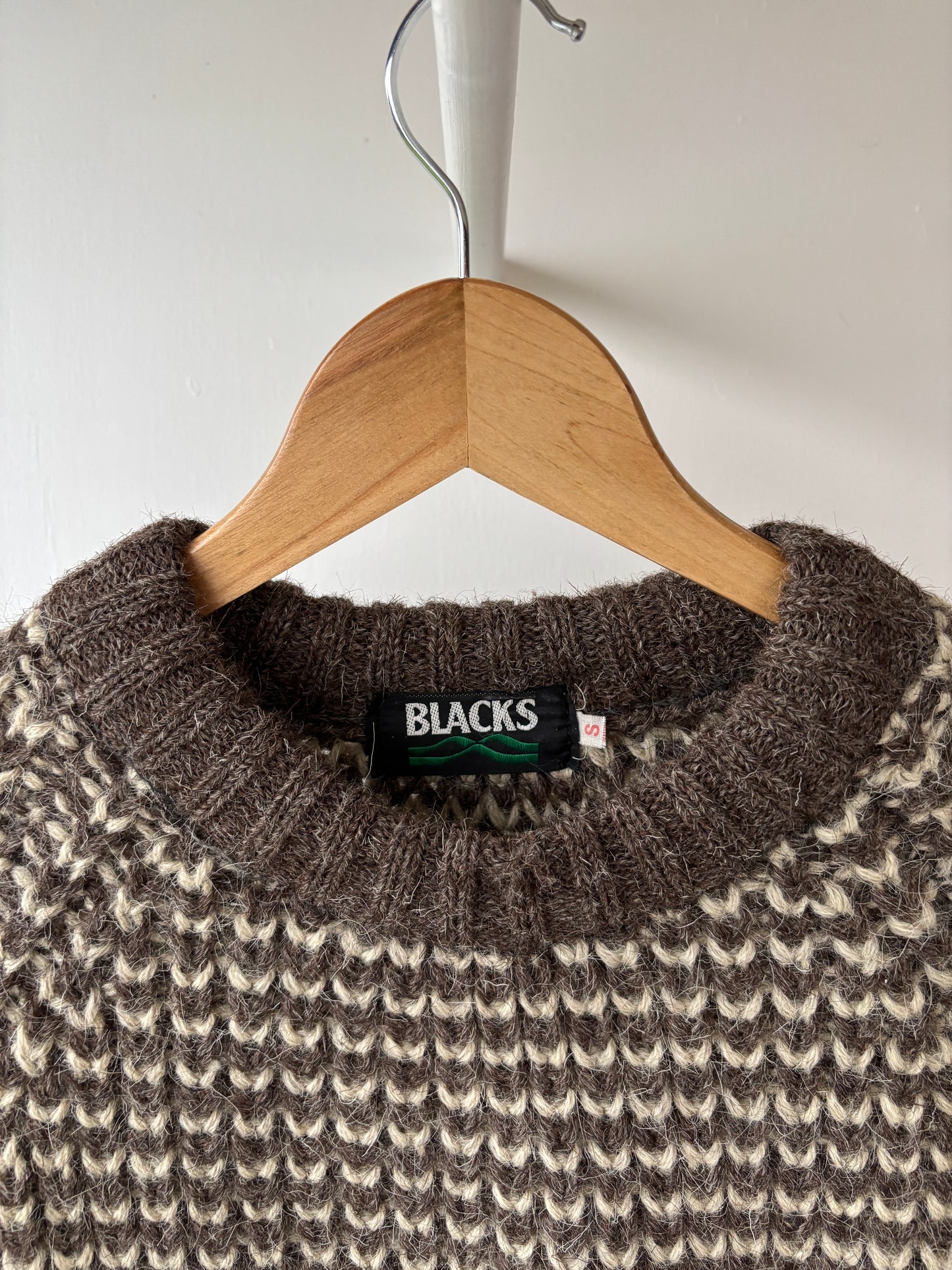 S - VINTAGE ARAN SWEATSHIRT