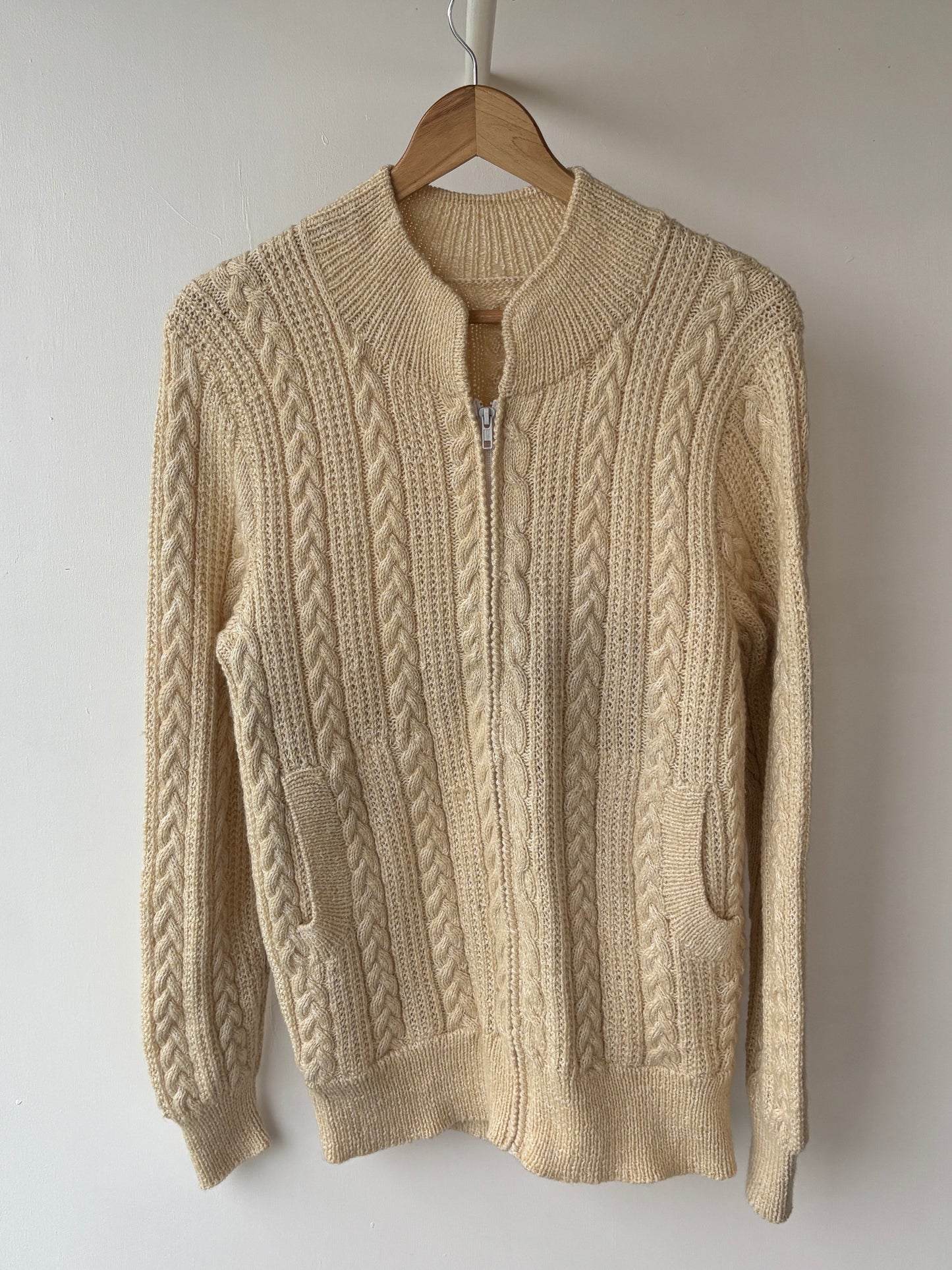 M - VINTAGE ARAN ZIP SWEATSHIRT