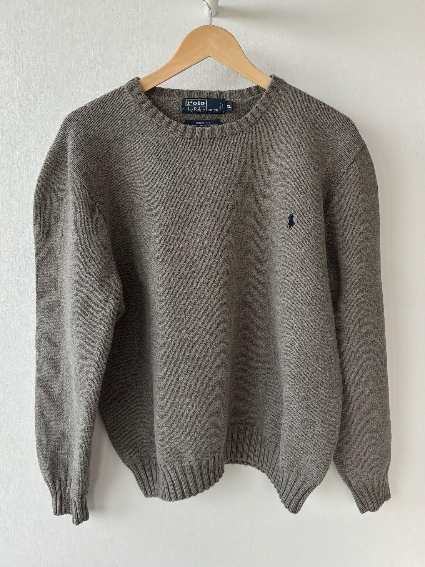 S - VINTAGE RALPH LAUREN KNITTED SWEATSHIRT