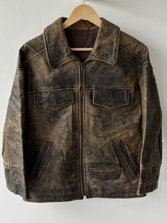 S - VINTAGE LEATHER JACKET