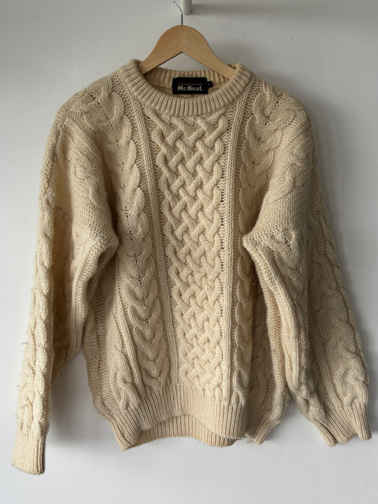 M - VINTAGE ARAN SWEATSHIRT