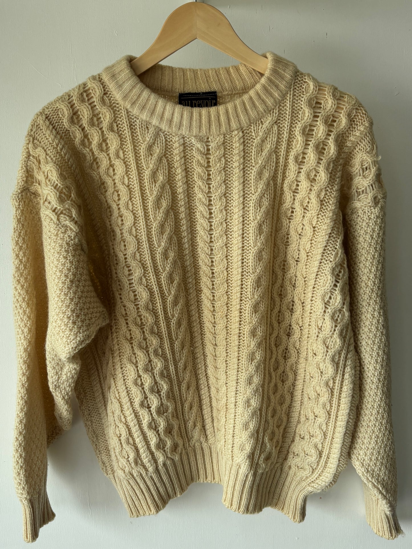 S - VINTAGE ARAN SWEATSHIRT