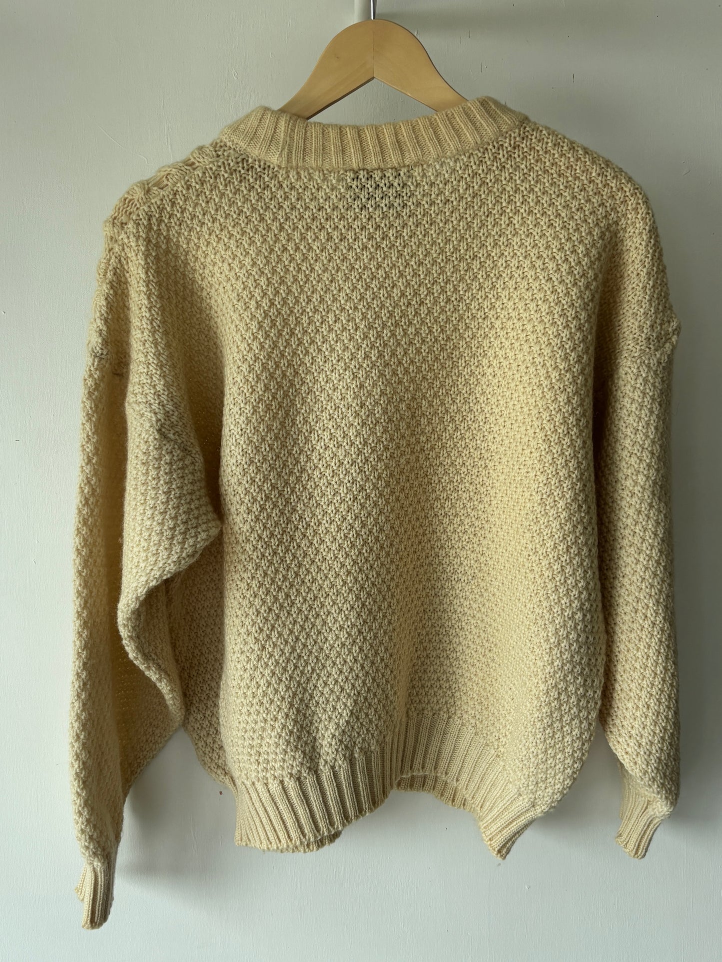 S - VINTAGE ARAN SWEATSHIRT