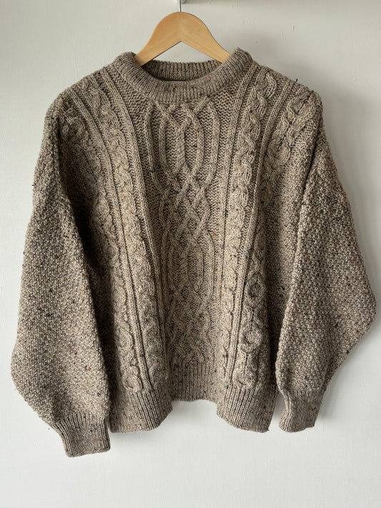 S - VINTAGE ARAN SWEATSHIRT