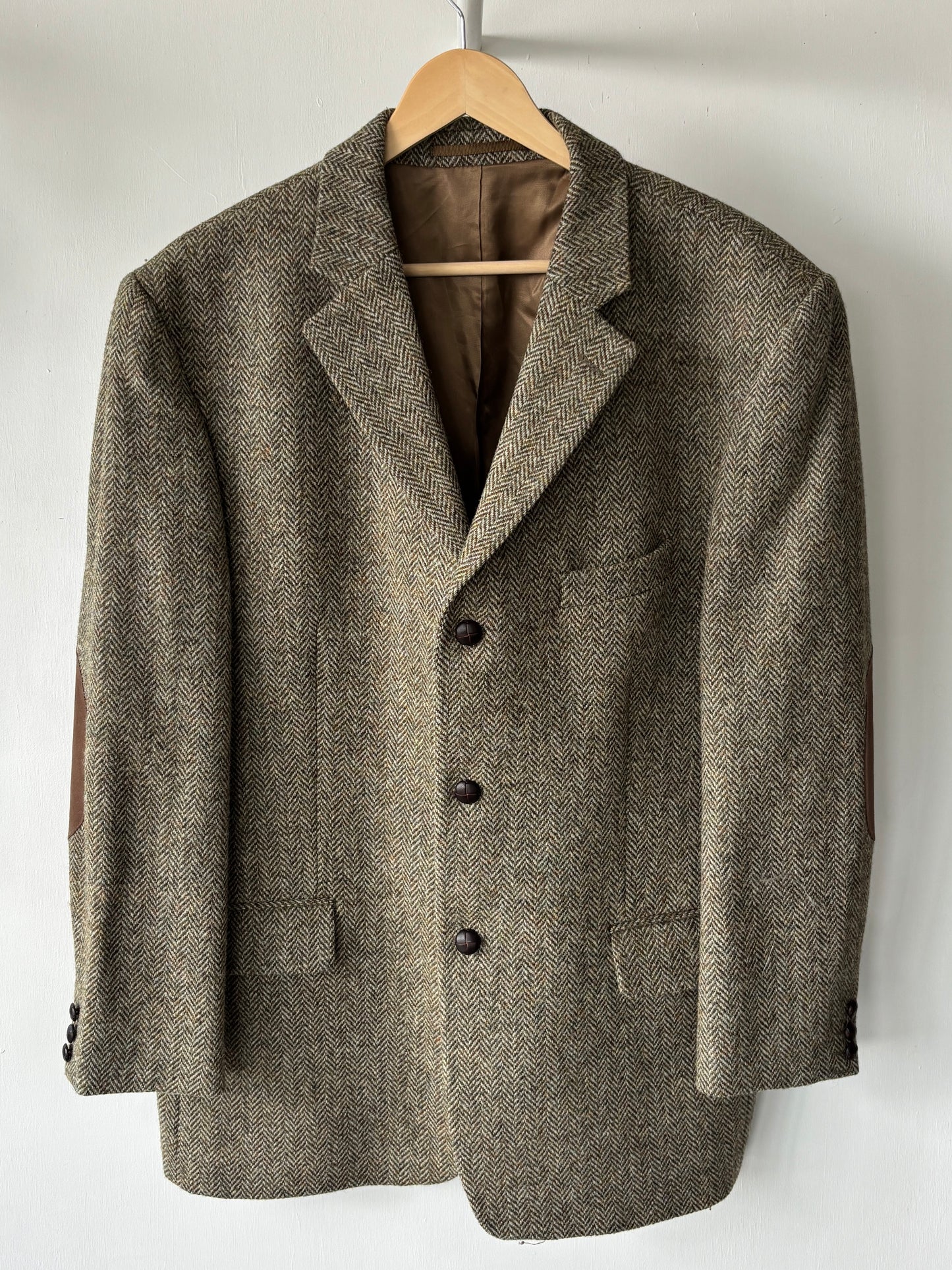 L - VINTAGE HARRIS TWEED BLAZER