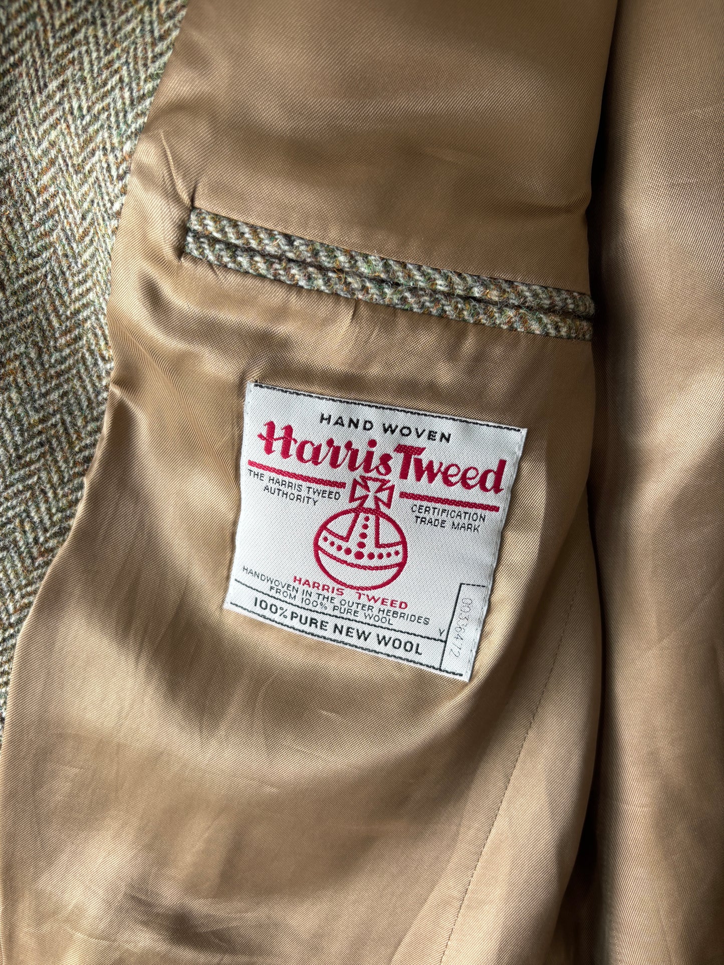 L - VINTAGE HARRIS TWEED BLAZER