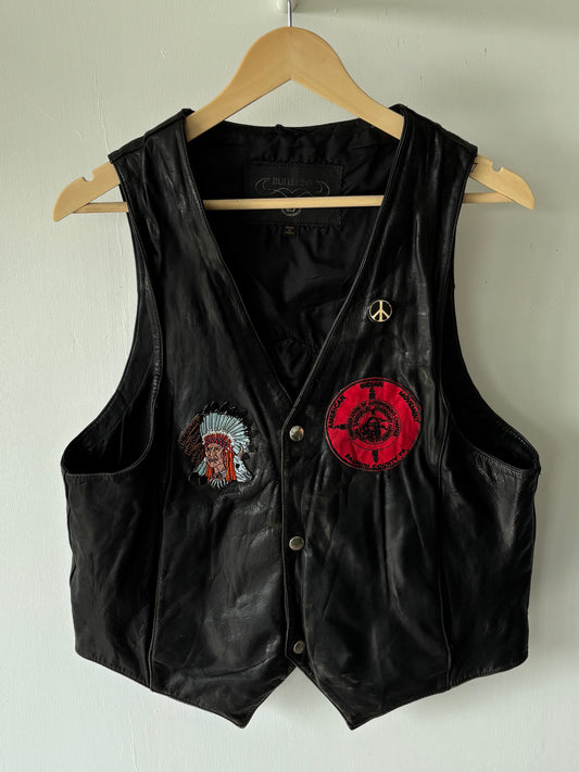 M - VINTAGE LEATHER VEST