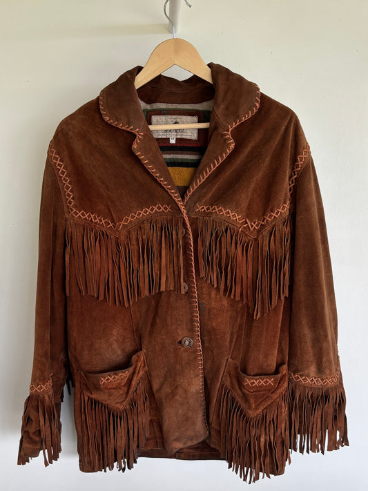 M - VINTAGE SUEDE FRINGE JACKET