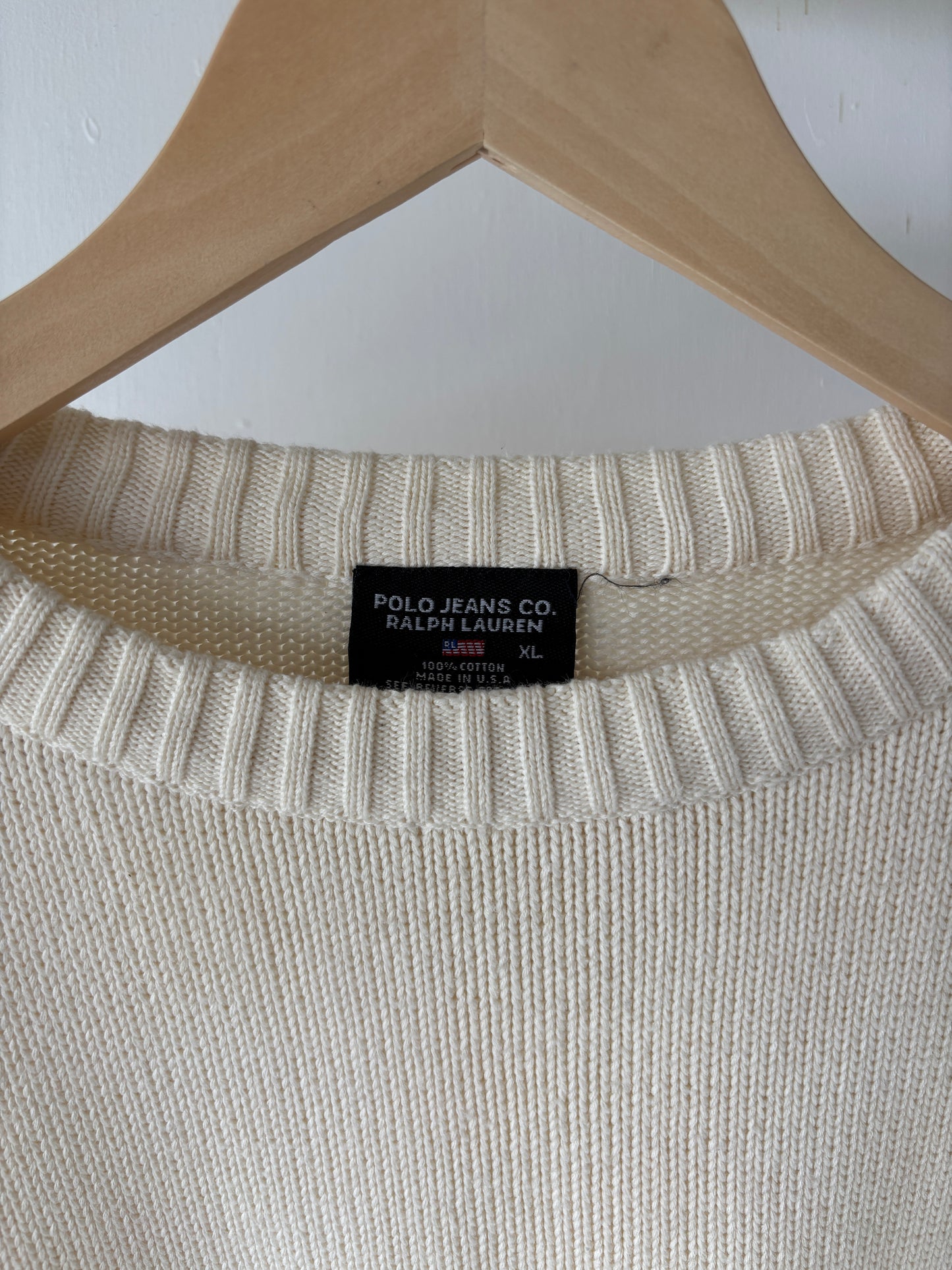 L - VINTAGE RALPH LAUREN KNITTED SWEATSHIRT