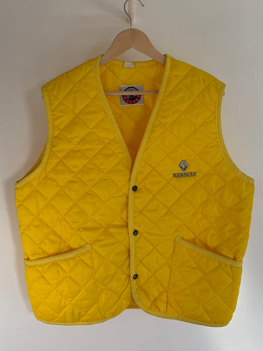 L - VINTAGE QUILTED RENAULT VEST