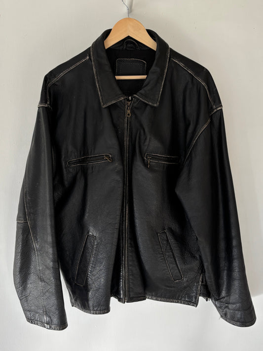 L - VINTAGE LEATHER JACKET