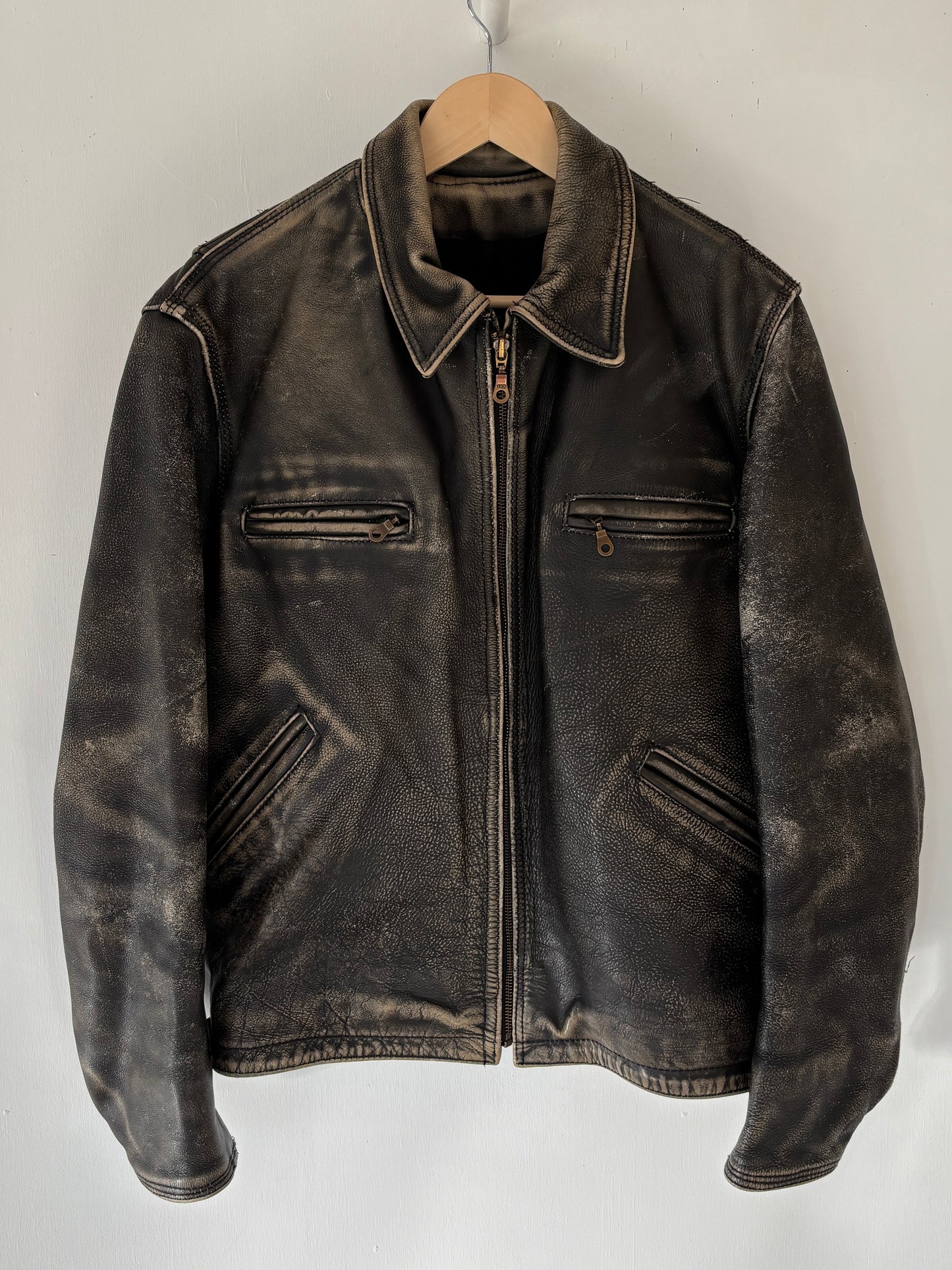 S - VINTAGE LEATHER JACKET