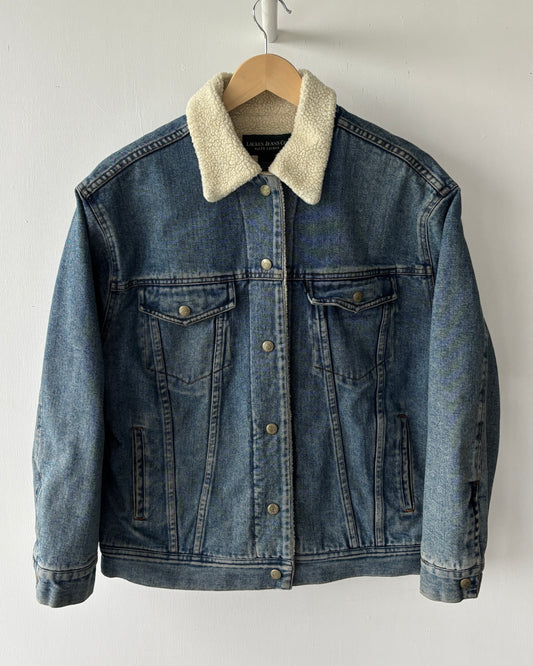 S - VINTAGE RALPH LAUREN SHERPA DENIM JACKET