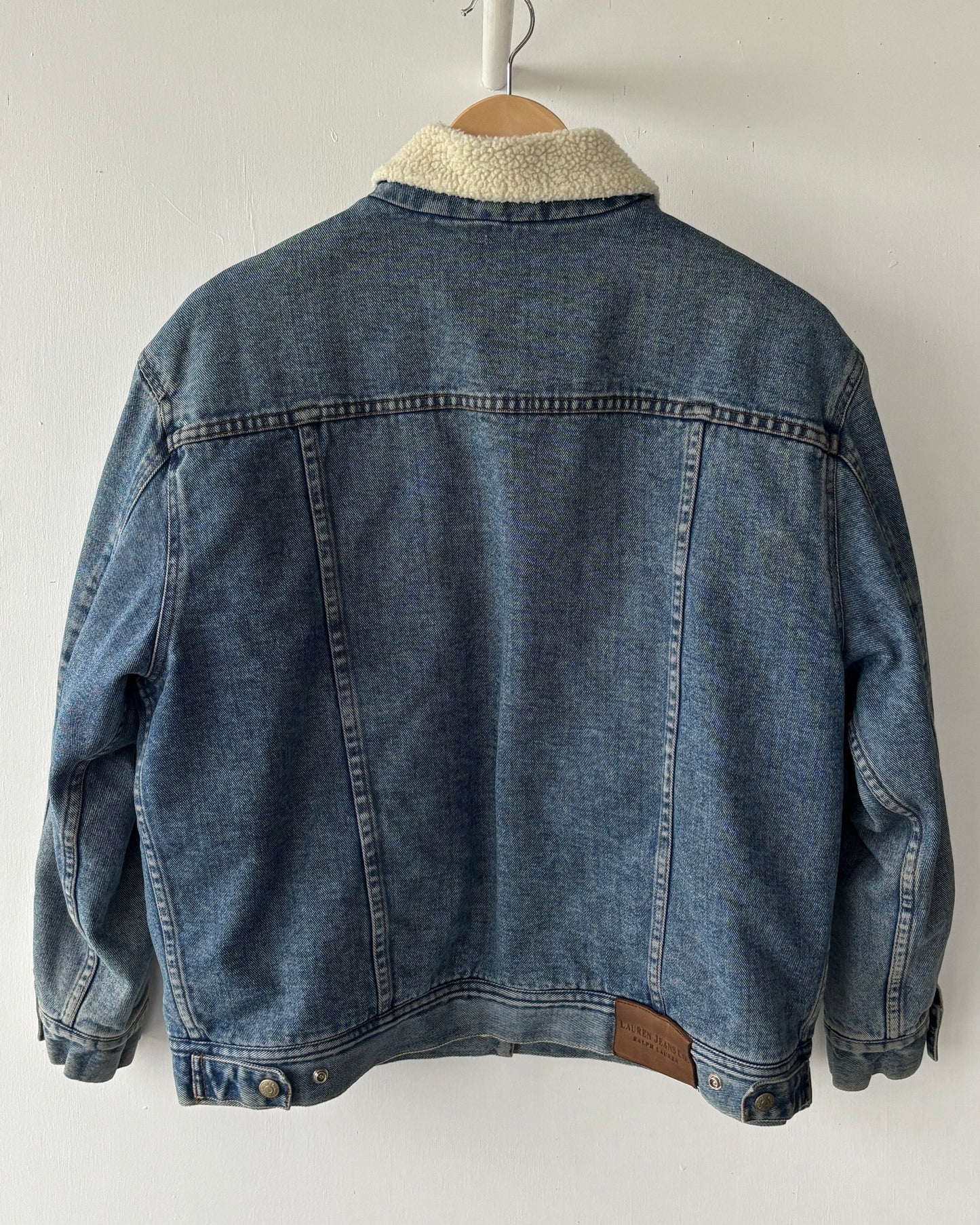 S - VINTAGE RALPH LAUREN SHERPA DENIM JACKET