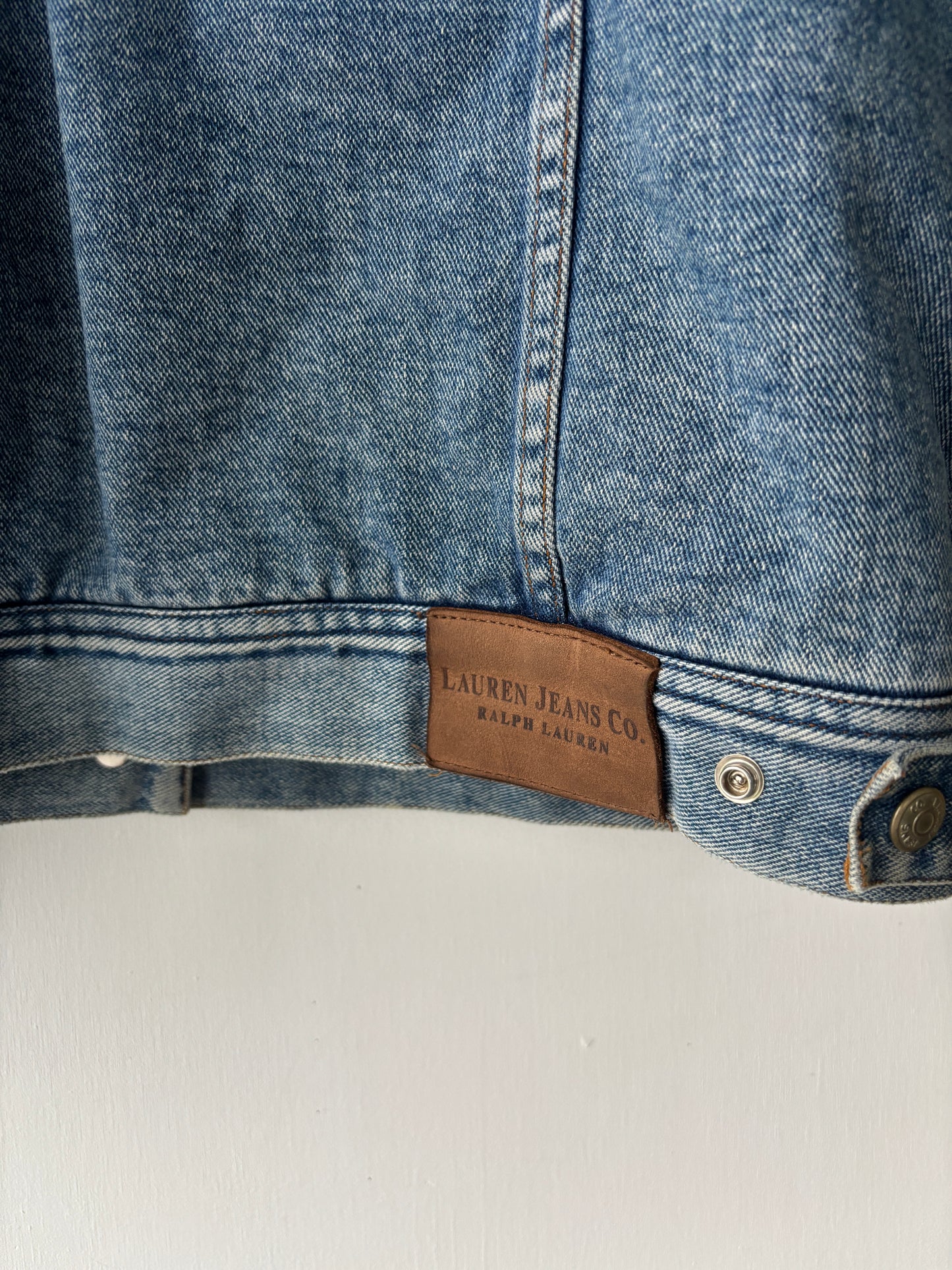 S - VINTAGE RALPH LAUREN SHERPA DENIM JACKET