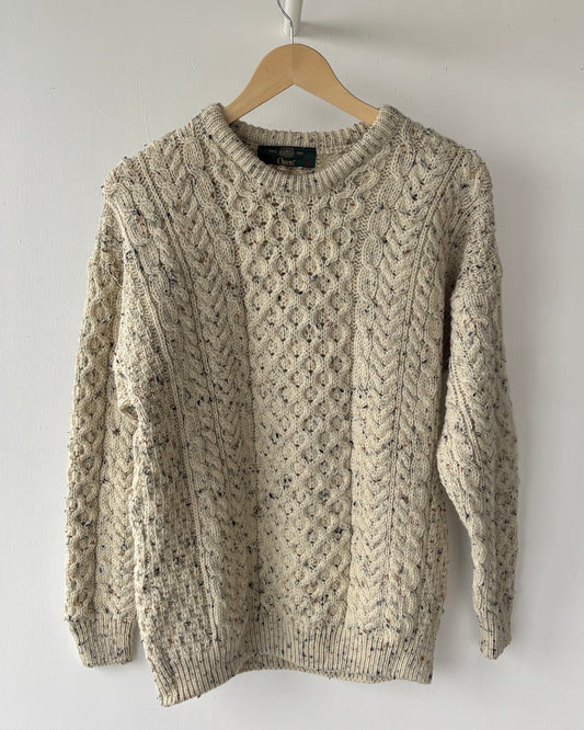 S - VINTAGE ARAN SWEATSHIRT