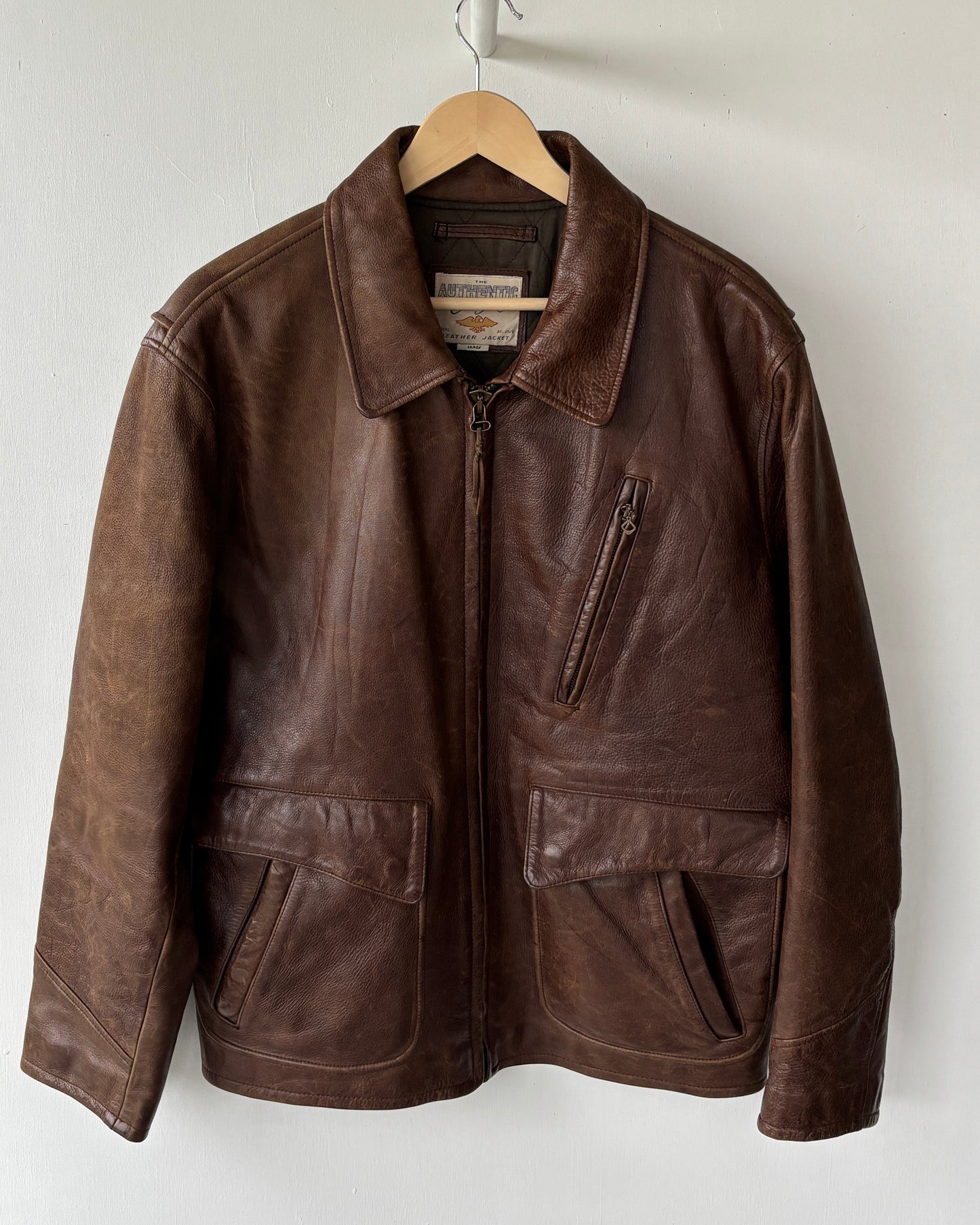 L - VINTAGE CHEVIGNON LEATHER JACKET